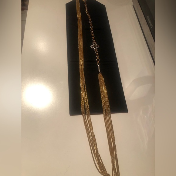 NWT Stunning Lee Angel 52” 6 chain and link gold and silver versatile necklace - Picture 2 of 9